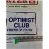 Image 3 : (3) License Plate Advertisements- Optimist Club, Trust Carter, French Natural Gas Service
