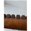 Image 6 : *^Brown Leather Cartridge Belt Slide, (10) .38 Special Rounds No Shipping, PAL Required