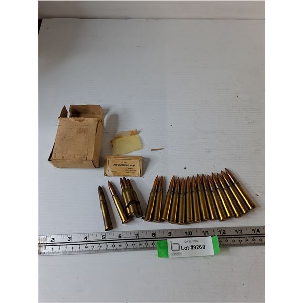 *^(15) .303 MK8Z Cartridges, (3) .243 Cartridges, (1) Imperial .303 British No Shipping, PAL Require