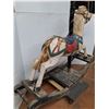 Image 4 : *Wooden Rocking Horse Carousel 65"x18"x64"(cannot ship, damage to neck)