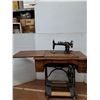 Image 2 : *Antique Wooden Drop-Head Treadle Sewing Machine Cabinet 35"x19"x31" (cannot ship)