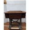 Image 7 : *Antique Wooden Drop-Head Treadle Sewing Machine Cabinet 35"x19"x31" (cannot ship)