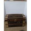 Image 5 : *Antique Dome-Top Steamer Trunk 21"x36"x24" (cannot ship)
