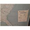 Image 5 : *Two-Panel Vintage Wall Map Of The United States Mounted On Wooden Frames 99"x65.5" (cannot ship)
