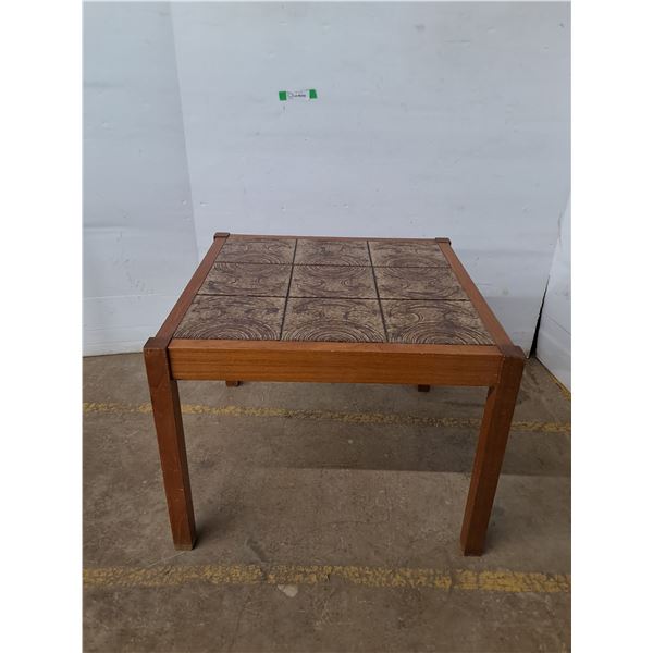 Vintage Danish Mid-Century Modern Teak Side Table 27 x27 x20.5  (cannot ship)