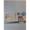 Image 1 : (2) Pepsi-Cola Envelopes, Standard Lager Beer Cover, King's Men Pin 1986, Spitfire Wooden Yoyo Works
