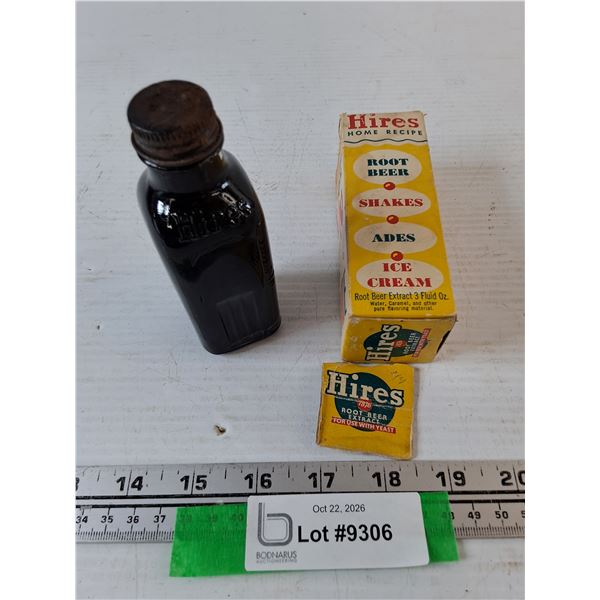 Hires Root Beer Extract Bottle and Box All As-Is