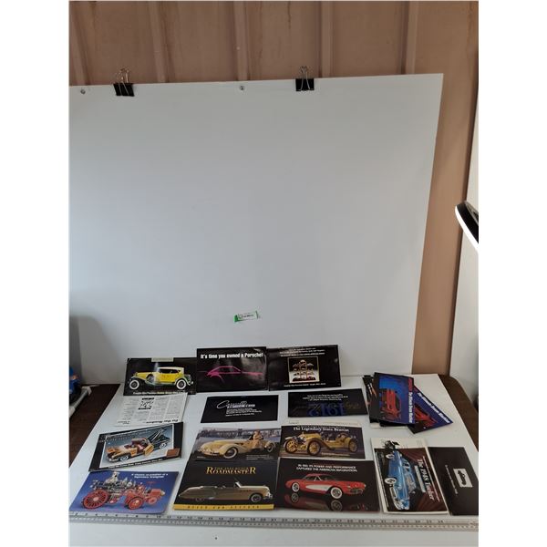 Assorted Promotional Posters And Ads For Scale Model Classic Cars, Mostly Franklin Mint