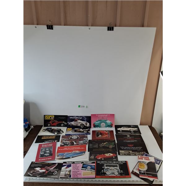 Assorted Promotional Posters And Ads For Scale Model Classic Cars, Mostly Franklin Mint