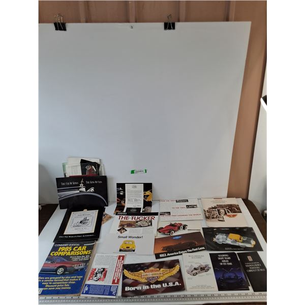 Assorted Promotional Posters And Ads Scale Model Classic Cars Franklin Mint, '85 Car Magazine