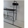 Image 3 : *Black Metal Magazine Rack with Ashtray, Pickup Only