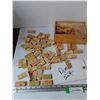 Image 2 : Wooden Domino Set and Butter Press