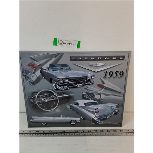 El Dorado 1959 Biarritz Metal Wall Sign 15  x 12 