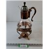 Image 1 : Princess House Copper & Brass Coffee/Tea Carafe with Warming Stand