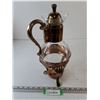 Image 3 : Princess House Copper & Brass Coffee/Tea Carafe with Warming Stand