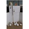 Image 1 : *Tension Pole Lamp With Various Glass Shades 104" Untested Cannot Ship