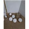 Image 3 : *Tension Pole Lamp With Various Glass Shades 104" Untested Cannot Ship