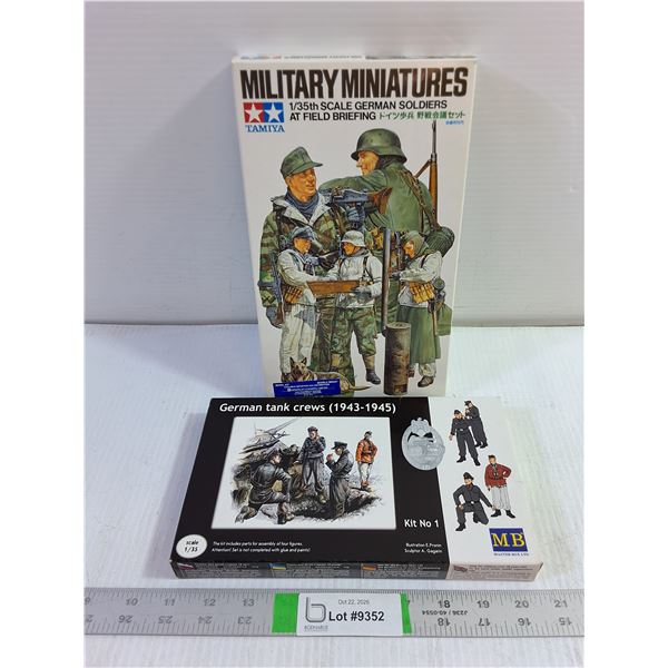 (2) 1:35 Military Miniatures-German Soldiers and Tank Crews