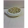 Image 3 : Vintage Pyrex Verde Divided Caserole Dish with Olive Green Floral Pattern on Lid/Chartreuse Base