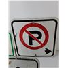 Image 2 : (3) Roadway Signs, No Parking Left, Directions