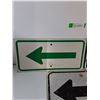 Image 3 : (3) Roadway Signs, No Parking Left, Directions