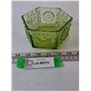 Image 3 : Indiana Glass Tiara Green Candy Dish/Trinket Box with Federal Eagle & Stars, No Lid