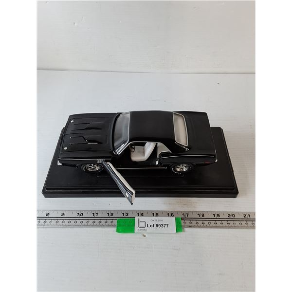 1970's Black Plymouth Barracuda Metal Scale Model On Stand From Phantasm Movie