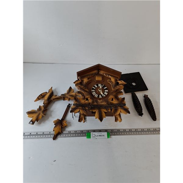German Cuckoo Clock Untested As-Is Good Condition