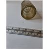 Image 4 : (3) Vintage Glass Electrical Insulators, (2) Metal Irons, (1) Iron Stand, (1) Wooden Box