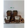 Image 1 : (4) Spice/Herb, Tea & Coffee Metal Storage Container Bins with Lids