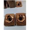 Image 7 : (4) Spice/Herb, Tea & Coffee Metal Storage Container Bins with Lids