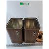 Image 8 : (4) Spice/Herb, Tea & Coffee Metal Storage Container Bins with Lids