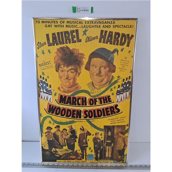 Laurel and Hardy March of The Wooden Soldiers (Babes in Toyland) Framed Poster, 18  x 28 1/4 