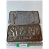 Image 2 : (2) License Plates, P Trailer Saskatchewan 1971, 1975 Trailer MO