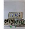 Image 1 : (3) License Plates, Saskatchewan 1972 Trailer, Bike Plate 2010, Manitoba Trailer 1971
