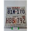 Image 1 : (2) License Plates,  Texas Machinery 2007, Hawaii 2008