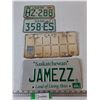 Image 1 : (4) License Plates, Saskatchewan 2010, 1998, 2998, CAVR