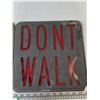 Image 3 : (2) Glass Signs, Walk and Don't Walk with Chipped Corner As-Is