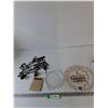 Image 1 : Metal Windchime Bells As-Is, Stanley Cup Oilers 1993-84 Commemorative Plate, Pyrex Lid