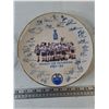 Image 4 : Metal Windchime Bells As-Is, Stanley Cup Oilers 1993-84 Commemorative Plate, Pyrex Lid