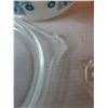 Image 2 : (2) Pyrex Handled Casserole Dishes with Chipped Lids, Blue/White and Sunflower