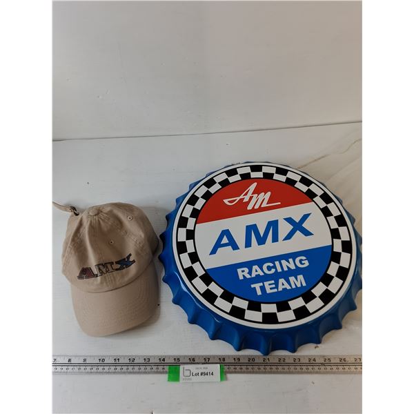 AMX Racing Team Bottlecap Wall Decoration and Baseball Cap Hat