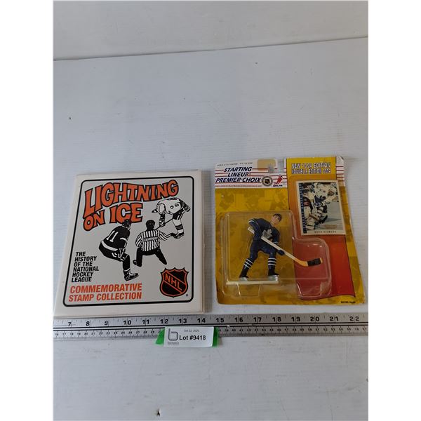 Starting Lineup 1994 Edition Doug Gilmore Figure Sealed and NHL Commemorative Stamp Collection