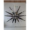 Image 1 : Mirrored Starburst Wall Clock As-Is with Several Small Breaks