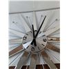 Image 8 : Mirrored Starburst Wall Clock As-Is with Several Small Breaks