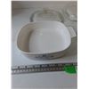 Image 2 : (2) Corning Ware Casserole Dishes with (2) Pyrex Lids