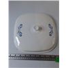 Image 2 : Corning Ware Casserole Dish, White with Blue Floral Accents