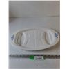 Image 1 : Corning Ware Serving Tray Dish, White with Blue Floral Accents