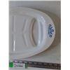 Image 2 : Corning Ware Serving Tray Dish, White with Blue Floral Accents