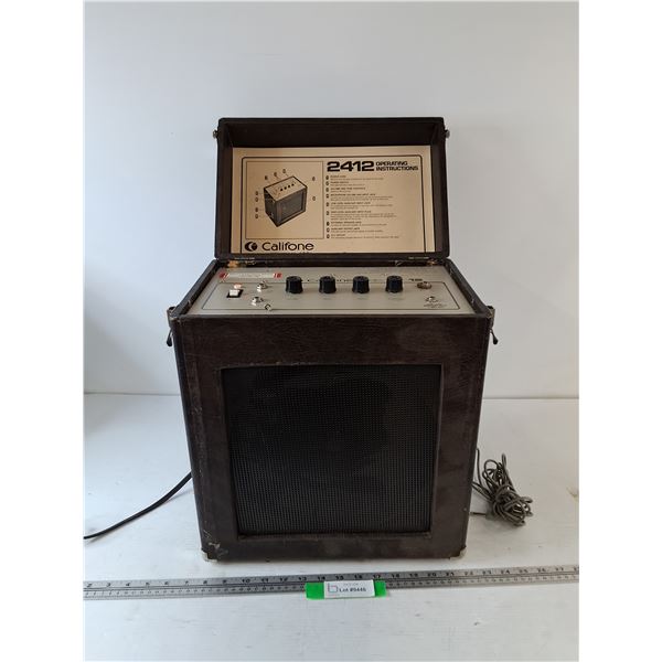 Calfone 2412 Portable Amplifier Sound System Powers On, Pickup Preferred